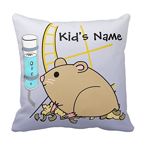 Hammy The Hamster Cute Kid'S American Mojo Pillows 18 X 18 Two Sides Bedding Home Decoration Square Throw Pillow Case Decorative Cushion Cover Pillowcase