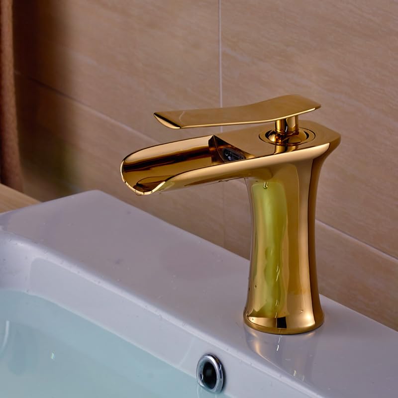Mitigeur cascade MESKEL anti-éclaboussures en cuivre pour lavabo
