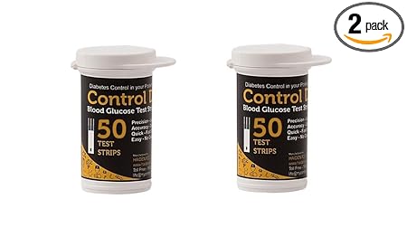 Control D Test Strips, 100 Count (Black) For control d Glucometer