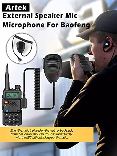 Image of Artek External Speaker Mic Microphone for Baofeng UV-5R BF888S