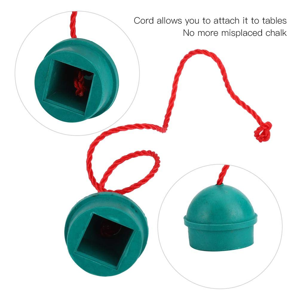 Soporte de Tiza de Billar 4PCS, Goma Verde, Accesorio para Mesa de Billar