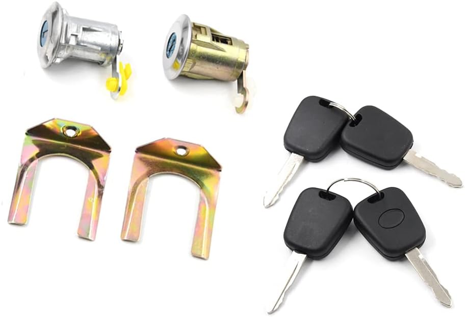 Car Cylinder Door Lock Barrel Key Set 0514 Compatible With Peugeot 107