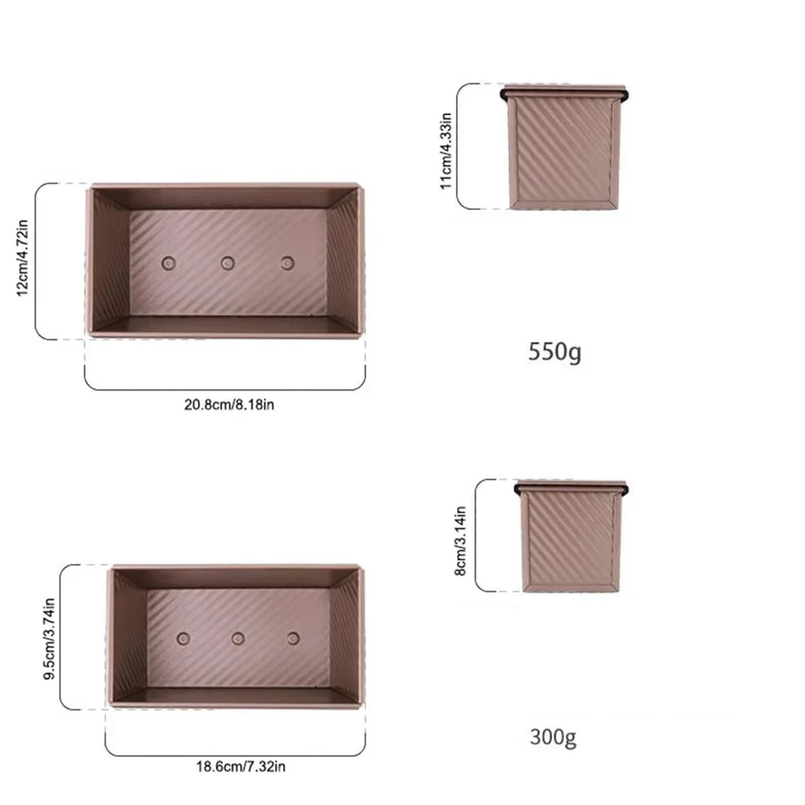 1 molde para tostadas, molde antiadherente para hornear pan, caja de tostadas con tapa, caja de tostadas antiadherente, herramientas para hornear el hogar (rosa L)