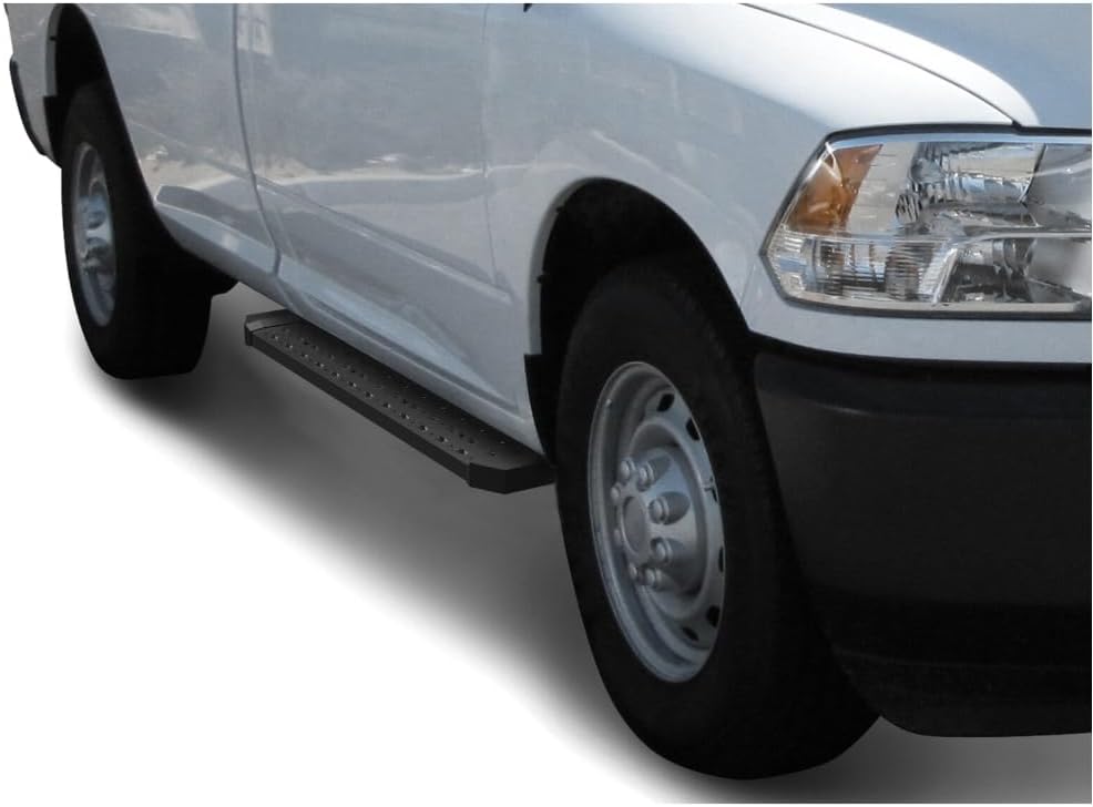 2pcs Step Nerf Bar Running Board Left Driver Right Passenger Side Rectangular Black E-Coated For Super Regular Cab B6-A00-1M-2470