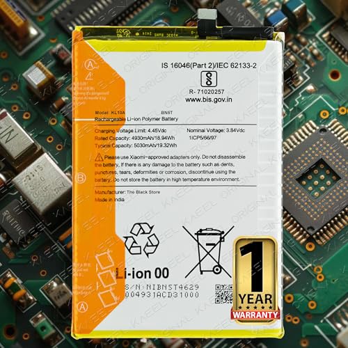 Image of Original BN5T Replacement for Xiaomi Redmi 13 4G | Redmi 13 5G | Poco M6 Plus | Poco M6 4G - with 1 Year Warranty* (Black Diamond, 2406ERN9CI)