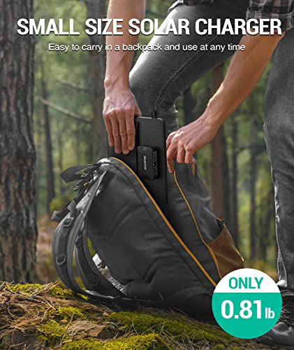 Image of BLAVOR 10W Portable Solar Charger(5V /2A Max), Waterproof IP65 Foldable Solar Panel with Dual Smart USB Output Compatible with iPhone Xs /X /8 /7, iPad, Samsung for Outdoor Hiking Camping Backpacking