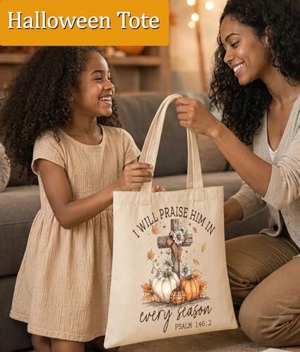 Image of Aesthetic Christian Gifts Tote Bag for Church, Religious Tote Bag for Bible Study, Medium Size with Inner Pocket