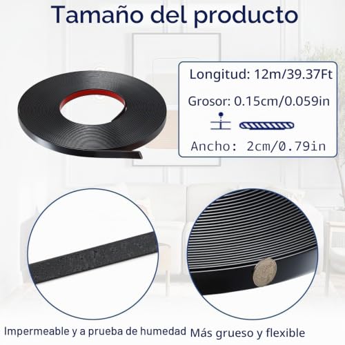 Molduras de pared autoadhesivas para ocultar juntas de azulejos 3