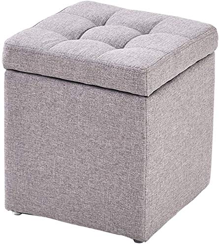Banc et pouf cube de rangement rembourré avec coffre de rangement intégré