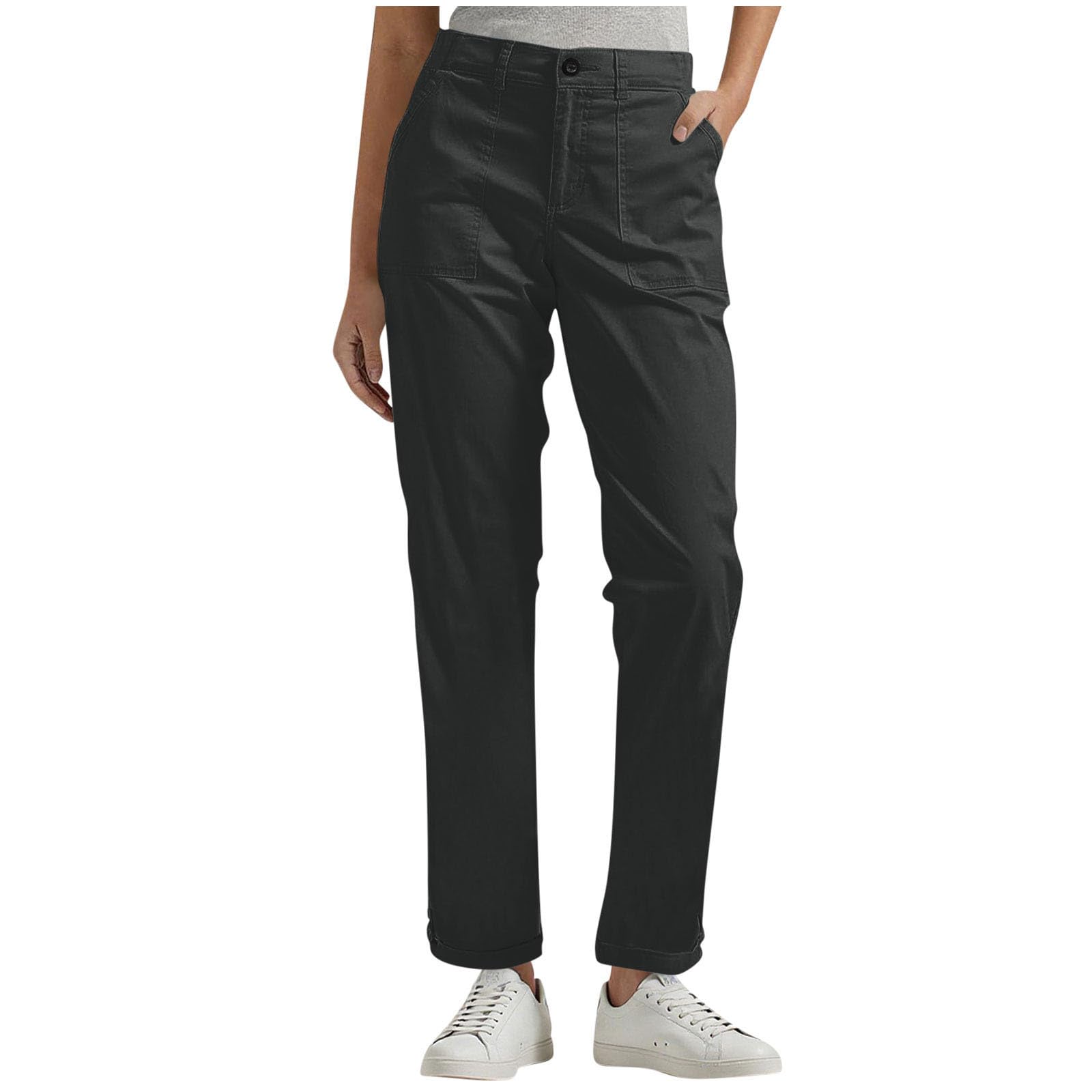 Wide Leg Dress Pants for Women Dress Pants Women Summer High Waisted Work Utility Pant Comfort Rolled Hem