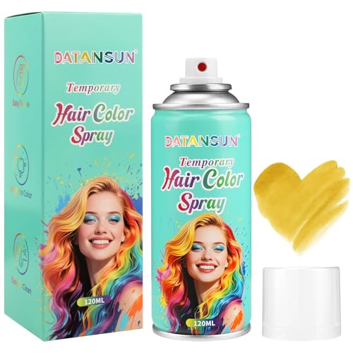 DATANSUN Temporary Hair Color Spray【Instant Color】【Skin Friendly】【Easy To Clean】【Large Capacity】Washable Hair Color Spray For Women/Men 4.06 oz,02 Blonde
