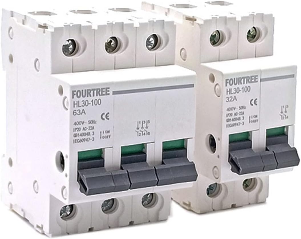2P Main Switch HL30 Isolating Circuit Breaker Household Function Disconnector Isolator 32A 63A 100A (Color : 2P, Size : 40A)