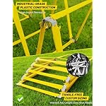 TONTATTA Tangle-Free Agility Ladder for Kids/Athletic – Multi-Use Speed Training Ladder for Footwork Drills/Football/Soccer/Boxing - Agility Equipment for Workout/Exercise/Fitness – 10 Rung - Yellow - Image 4