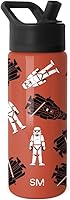 Vista 14 de Simple Modern - Botella de agua para niños de la colección Summit con tapa con pajilla DC Comics Batman 14 onzas, taza de acero inoxidable aislada