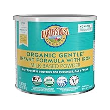 Earths Best Organic Baby Formula, Gentle Infant Formula for 0-12 Months, Milk-Based Powder with Iron, Omega-3 DHA & Omega-6 ARA, 21 Ounce Container