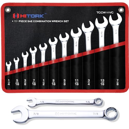 Hitork 11 Piece Combination Wrench Set with Pouch