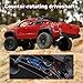 BEEZRC FMS 1/24 RC Crawler FCX24M Tacoma Toyota Official Licensed ABS Hard Body 4WD Off-Road RC Rock Truck,2-Speed Transmission, Hobby Grade Remote Control Car for Adults RTR red