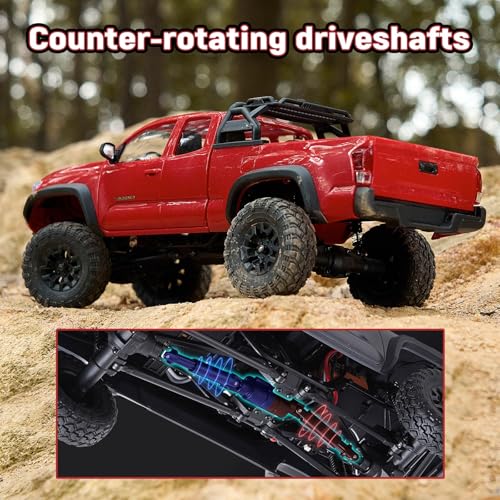 Image of BEEZRC FMS 1 /24 RC Crawler FCX24M Tacoma Toyota Official Licensed ABS Hard Body 4WD Off-Road RC Rock Truck,2-Speed Transmission, Hobby Grade Remote Control Car for Adults RTR Blue