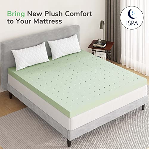 Image of Novilla 2 Inch Mattress Topper Twin XL, Ventilated Memory Foam Mattress Topper With Gel Infusion For Comfort & Cooling Night Sleep, Ultra Soft Twin XL Mattress Topper- Ergonomic Design & Skin-friendly