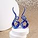 Qmcandy 2pcs Glass Splatter Spiral Ear Tapers Hanger Gauges Piercing Gauges for Ear 0g, Purple