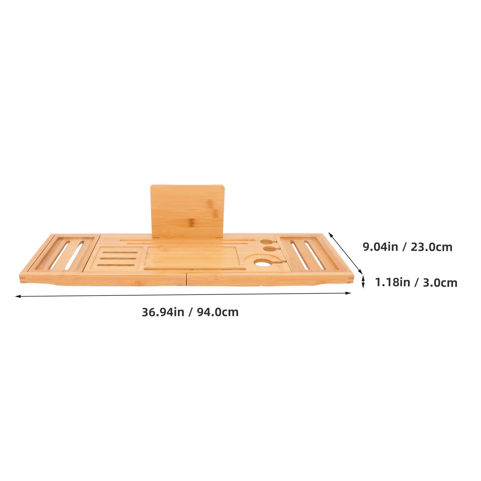 TOYANDONA Vassoio Vasca da Bagno Espandibile in Bambù e Metallo Antiscivolo Design Regolabile Elegante e Moderno per Accessori Bagno Funzionale