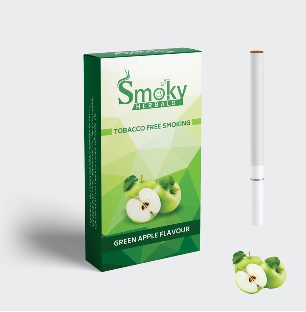 Buy Smoky Herbals 100% Tobacco & Nicotine Free Smoke for Refresh Mood &  Relieve Stress for Men & Women (GREEN APPLE FLAVOUR, 1 Packet) Online at  Low Prices in India