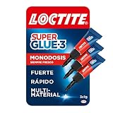 Multimateriales – Loctite Super Glue-3 Original Mini Trio sirve como pegamento rápido para metal, porcelana, plástico*, caucho, cuero*, madera y mármol.