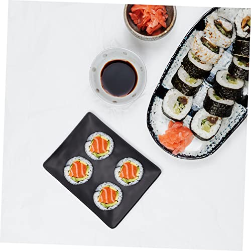 Plato rectangular reutilizable para sushi Lurrose 2 piezas miniatura 6