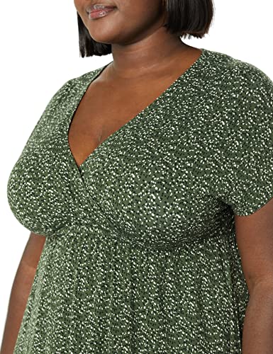 Image of Amazon Essentials Women's V Neck Elastic Waist Surplice Dress (Available in Plus Size)