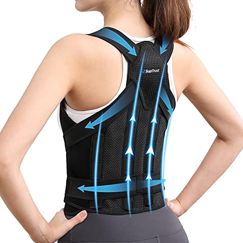 Back Brace Posture Corrector for Women and Men, Back Support Belt for Women, Upper Back Brace for Posture, Back Straightener Posture Corrector, Upper and Lower Back Pain Relief, Sciatica Pain Relief, Scoliosis Back Brace, Hunchback Corrector(Small Size)