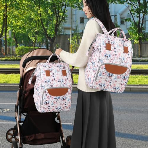 Image of Winnies Diaper Bag Backpack with Secure Front Buckle - Waterproof Maternity Travel Backpack with Large Capacity, Insulated Bottle Holders & Multiple Internal Pockets