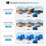 USB C Docking Station Dual HDMI Monitor, Laptop Docking Station 3 Monitors, 2 * 4K HDMI+1080p VGA+100W PD+Ethernet+3 USBC 10Gbps+SD/TF+Audio Adapter, USB C Hub for Dell/Lenovo/HP/ThinkPad(Black)