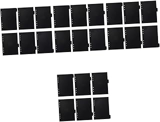 MAGICLULU 24 Peças Abas Coloridas Para Notebook A5 Divisórias A5 Divisores De Fichário De Orçamento Fichário Preto Divisórias De Fichário Divisor De Fichário Separadores De Página