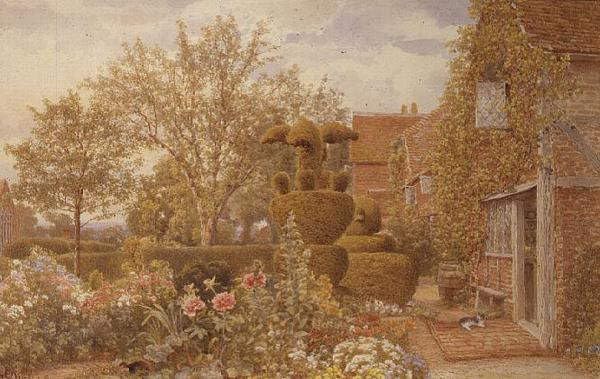 Tableau mural West Horsley Surrey par H Hunn décoration chambre 60x90cm