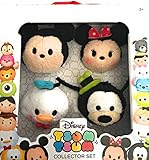 Disney Tsum Tsum Collector Set of 4 with Mickey Mouse Minnie Mouse Donald Duck and Goofy