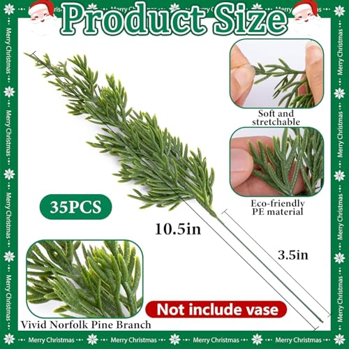Watayo-45-Pcs-Christmas-Artificial-Pine-Branches-with-Red-Berry-Stems-105-Faux-Evergreen-Norfolk-Pine-Cypress-Leaves-Stems-Fake-Foliage-Pine-Needles-Picks-for-DIY-Craft-Garland-Home-Decor Watayo 45 Pcs Christmas Artificial Pine Branches with Red Berry Stems 105 Faux Evergreen Norfolk Pine Cypress Leaves Stems Fake Foliage Pine Needles Picks for DIY Craft Garland Home Decor