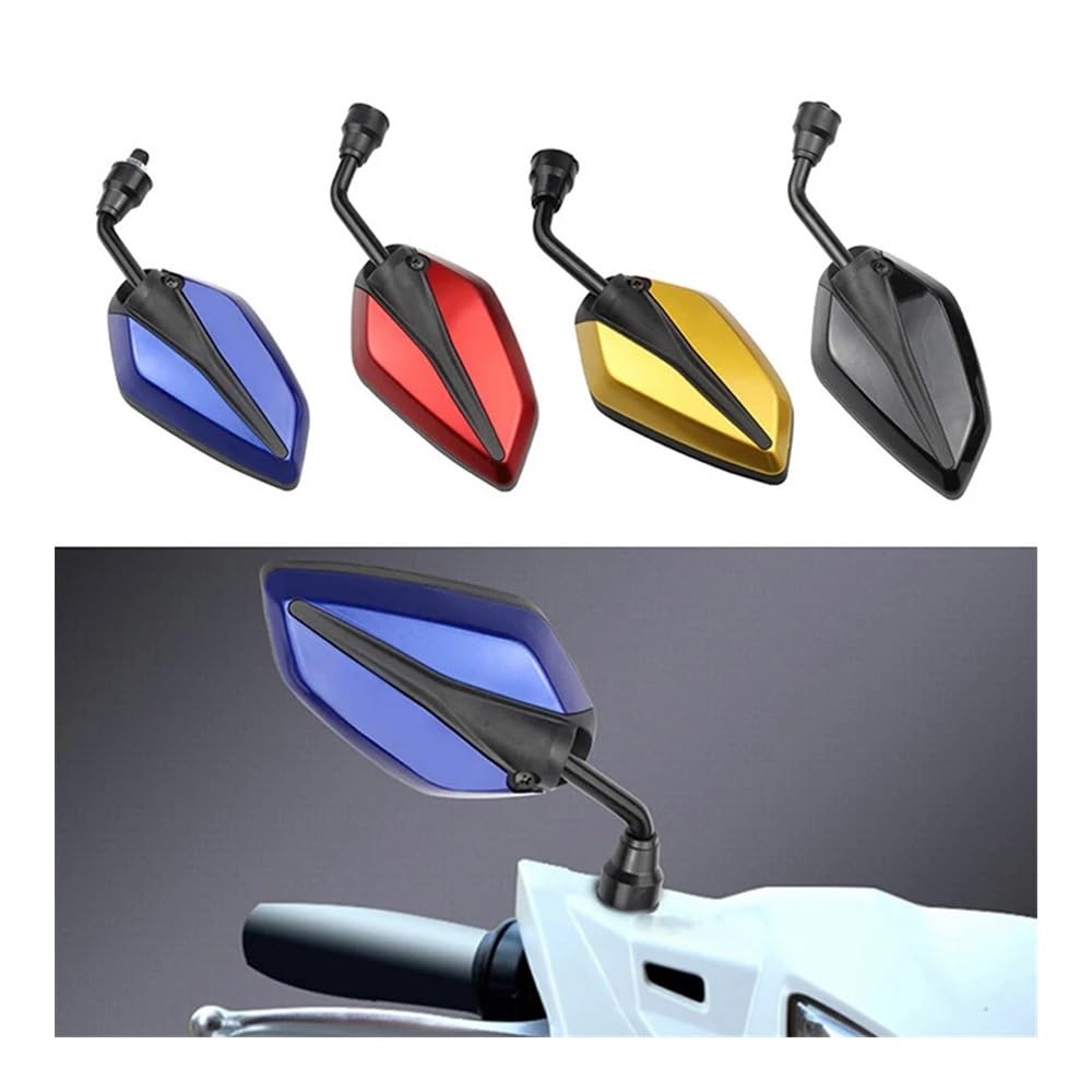 Motorrad Lenker 10mm Rückspiegel Seite Flügel Spiegel Zubehör Universal Für Motorrad Fahrrad Roller Motocross Motorrad Rückspiegel