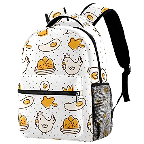 Sac à dos de voyage œuf de poule fille garçon avec filet bouteille