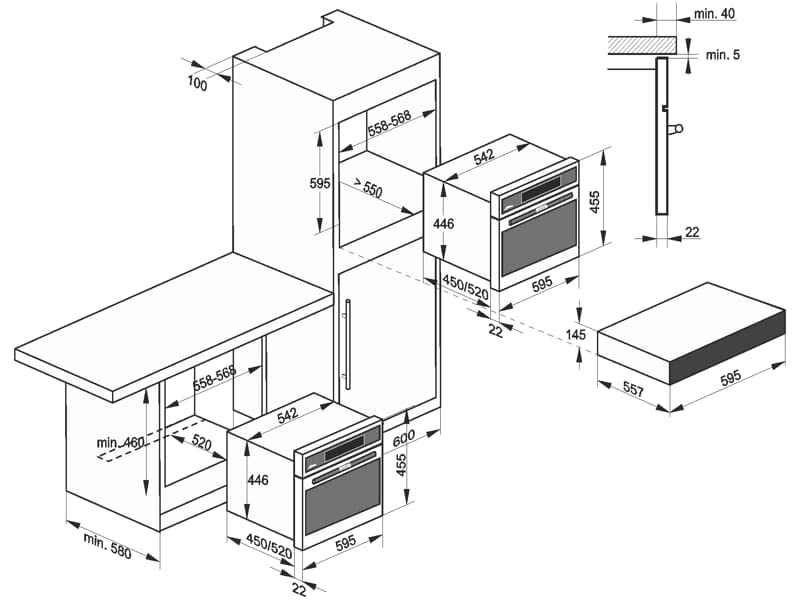 Kaiser EM 6307 R Einbau Mikrowellen Backofen, 38 L, 45 cm Hoch, Touch Control, 22 Funktionen, Elektronische Schaltuhr, Heißluft System, Infrarotgrill, Edelstahl, Mikrowelle Backofen