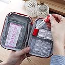 Sweanx First Aid Bag, Empty First Aid Pouch, Mini Portable Medical Bag for Outdoor, Camping Hiking, Travel Emergency, Multifunction Emergency Medicine Storage (Multicolour) gallery image