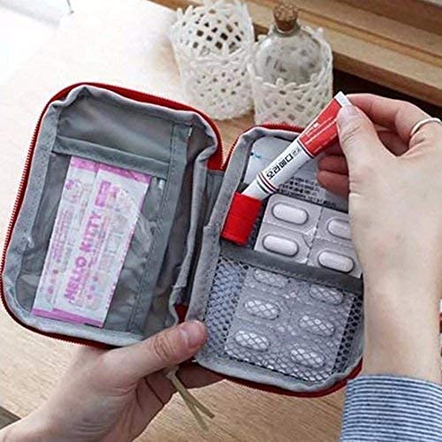 Image of First Aid Bag, Empty First Aid Pouch, Mini Portable Medical Bag for Outdoor, Camping Hiking, Travel Emergency, Multifunction Emergency Medicine Storage (Multicolour)