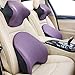 Zagłówek samochodowy, pianka z pamięcią kształtu (Memory Foam), podpórka lędźwiowa, 1 para samochodów, podświetlana poduszka, 2 szt, liliowy, 28*29