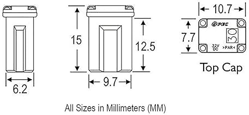 Miniatura 3 de 608815 fusibles de cartucho Mcase de 15 amperios - 10 fusibles de hilo dental Micro FMM Mcase