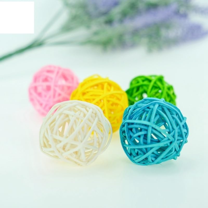 Lot De 4 Boules En Osier Naturel - Diamètre 10cm (4 Pouces) - Déco Rustique Pour Noël, Mariage, Maison, Projets DIY - 9