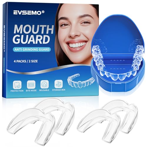 EVSEMO Anti Grinding Guard for Clenching Teeth at Night, Mouth Guard for Grinding Teeth at Night,...