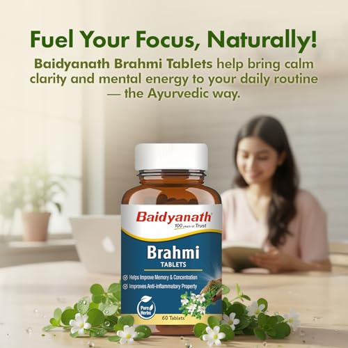 BAIDYANATH AYURVED Brahmi Tablets- 60 Tab | Helps To Handle Life's ...