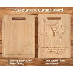 Housewarming Gift,Bamboo Carved Cutting Board Gift for Home Kitchen,Camping,Barbecue,BBQ-Congratulations First House Gift,Bless New Home Gift,Wedding Gift,Christmas Gift,Monogrammed Initial Letter Y Housewarming GiftBamboo Carved Cutting Board Gift for Home KitchenCampingBarbecueBBQ Congratulations First House GiftBless New Home GiftWedding GiftChristmas GiftMonogrammed Initial Letter Y