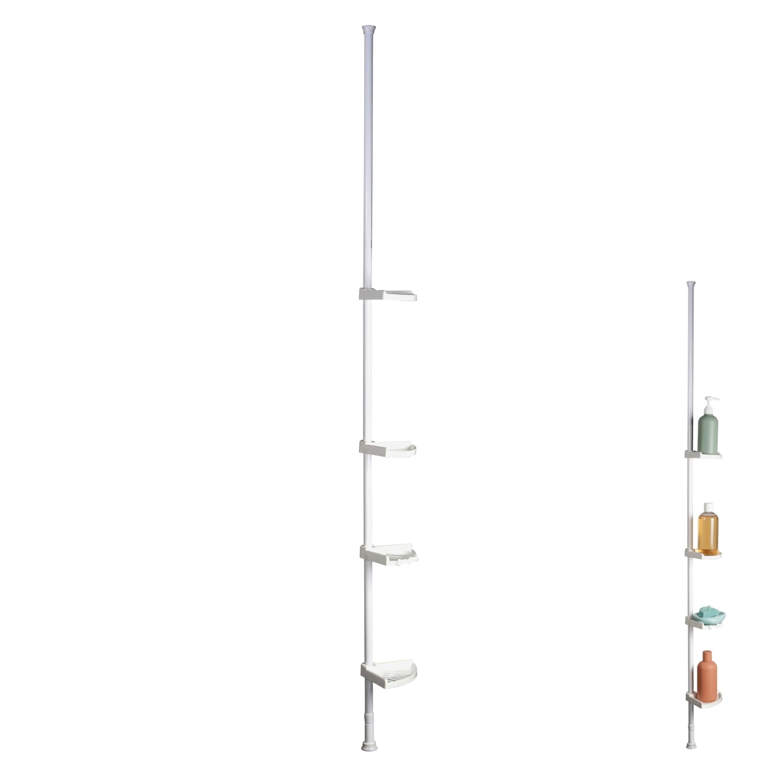 Premier Housewares Storage 4 Tier Corner Shelf | Bathroom Organizer