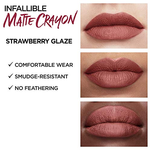 L'Oreal Paris Infallible Matte Lip Crayon, Strawberry Glaze (Packaging May Vary) - Image 4
