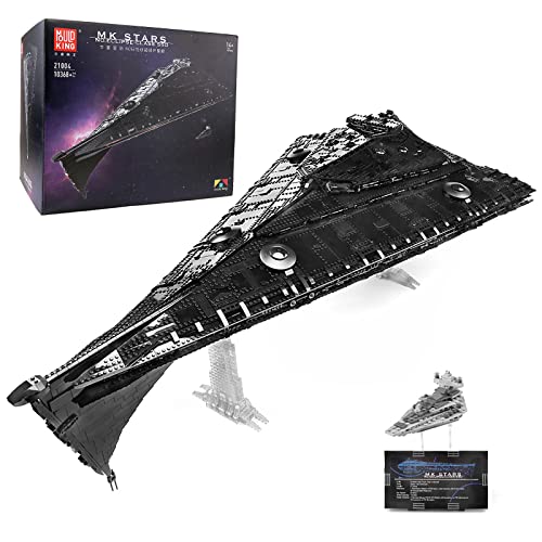 Mould King 21004 Super Star Destroyer Model, Eclipse-Class Imperial Star Destroyer Building Toy, 10368+Pcs Buildable Toy Model, UCS Assembly Awesome Toy Building Kit Large Collection